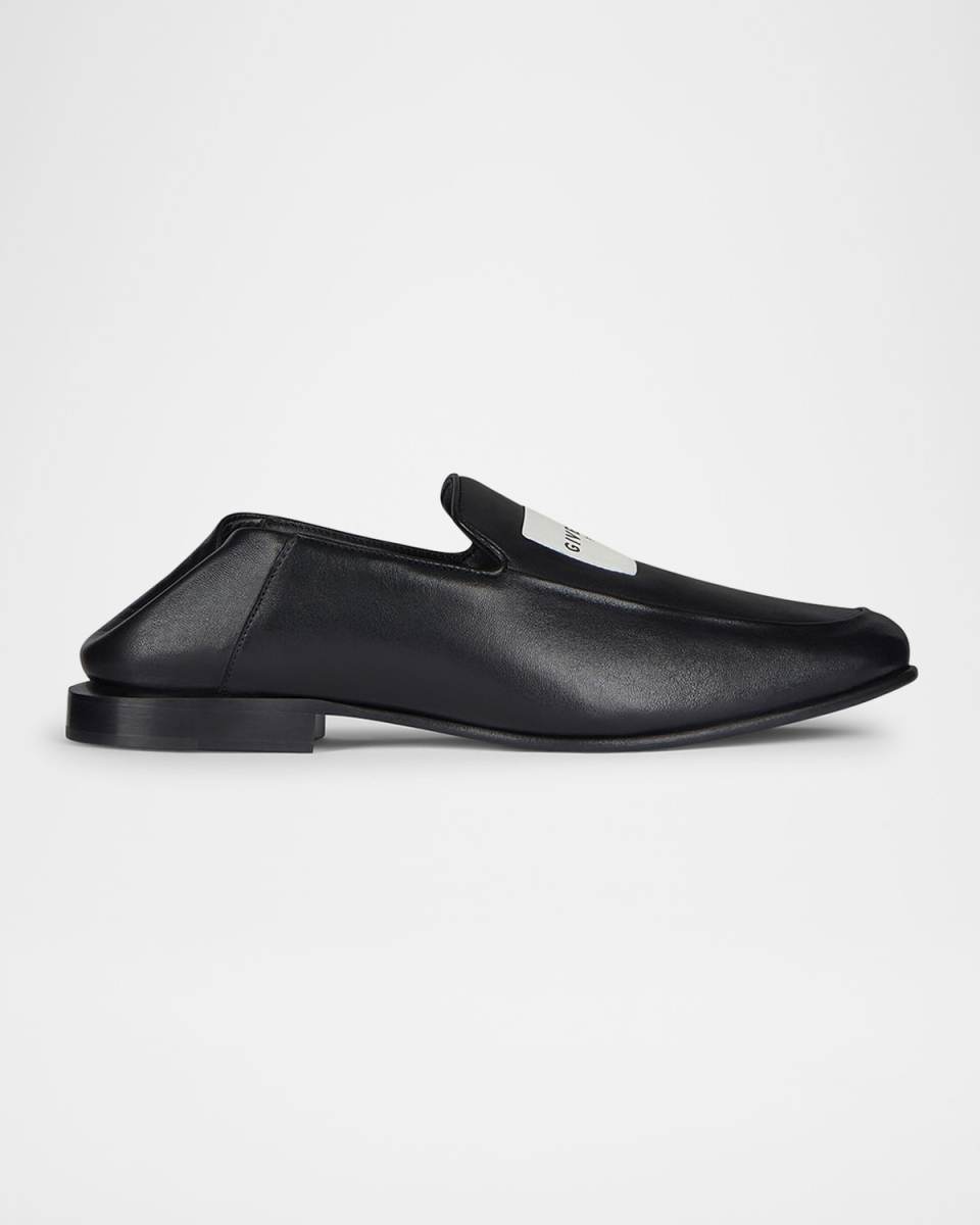 Logo Label Leather Loafers